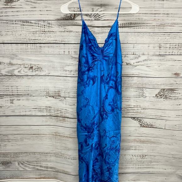 All Saints Alexia Isabella Dress Blue US 10 - Picture 5 of 11